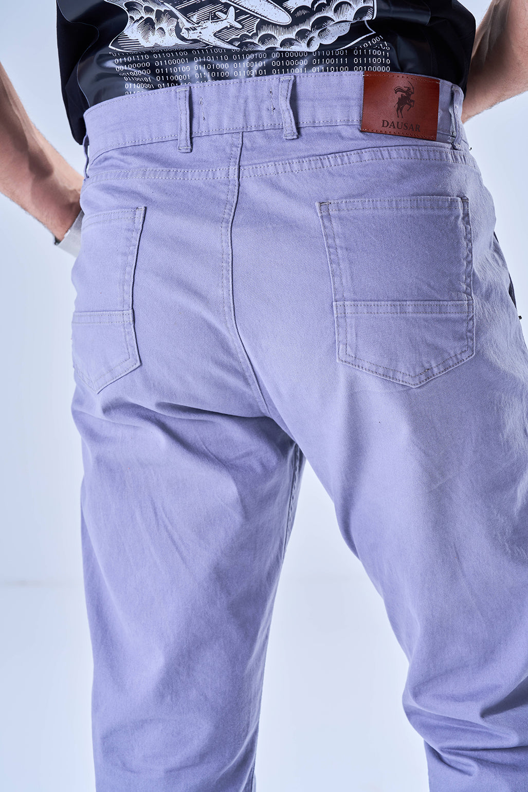 Gabardine Chino Style Trousers (Blue Bell)