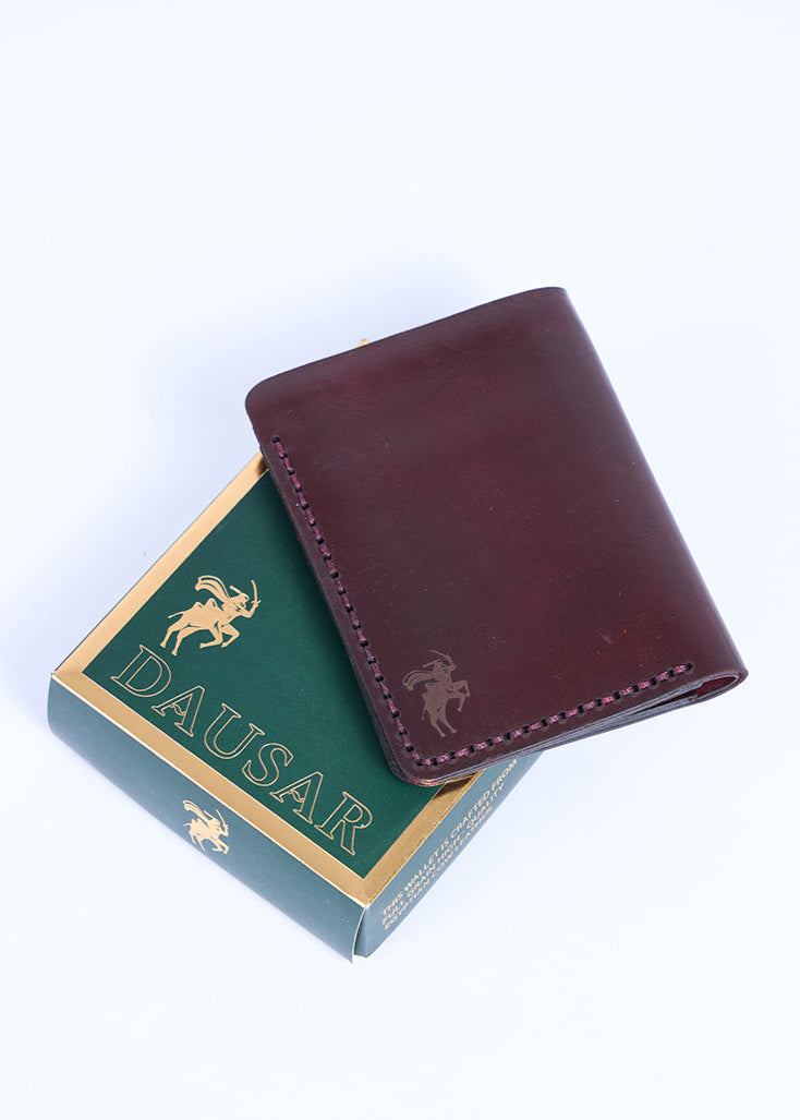 Bifold Wallet (Narrow) (Burgundy)