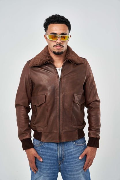 بومبر جلد طبيعي