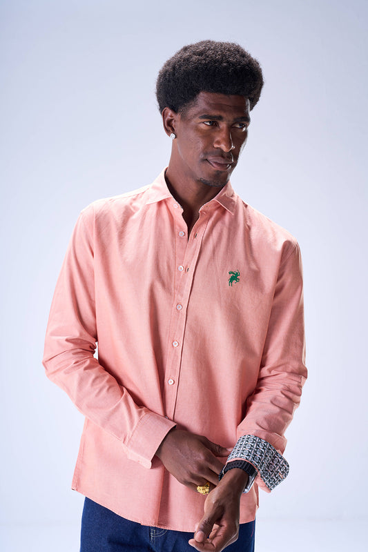 Oxford Basket Weave (Light Coral)