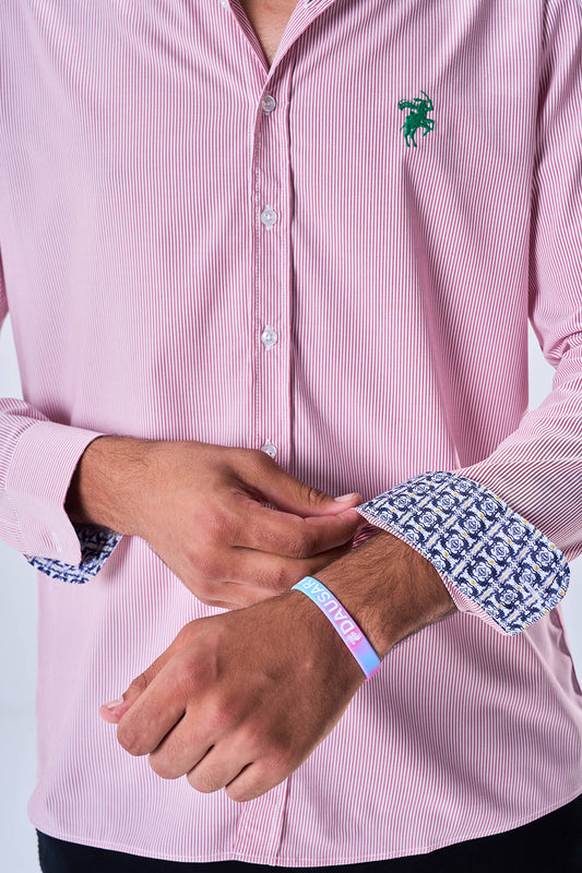 Bambo Striped Pattern (Dark Pink)