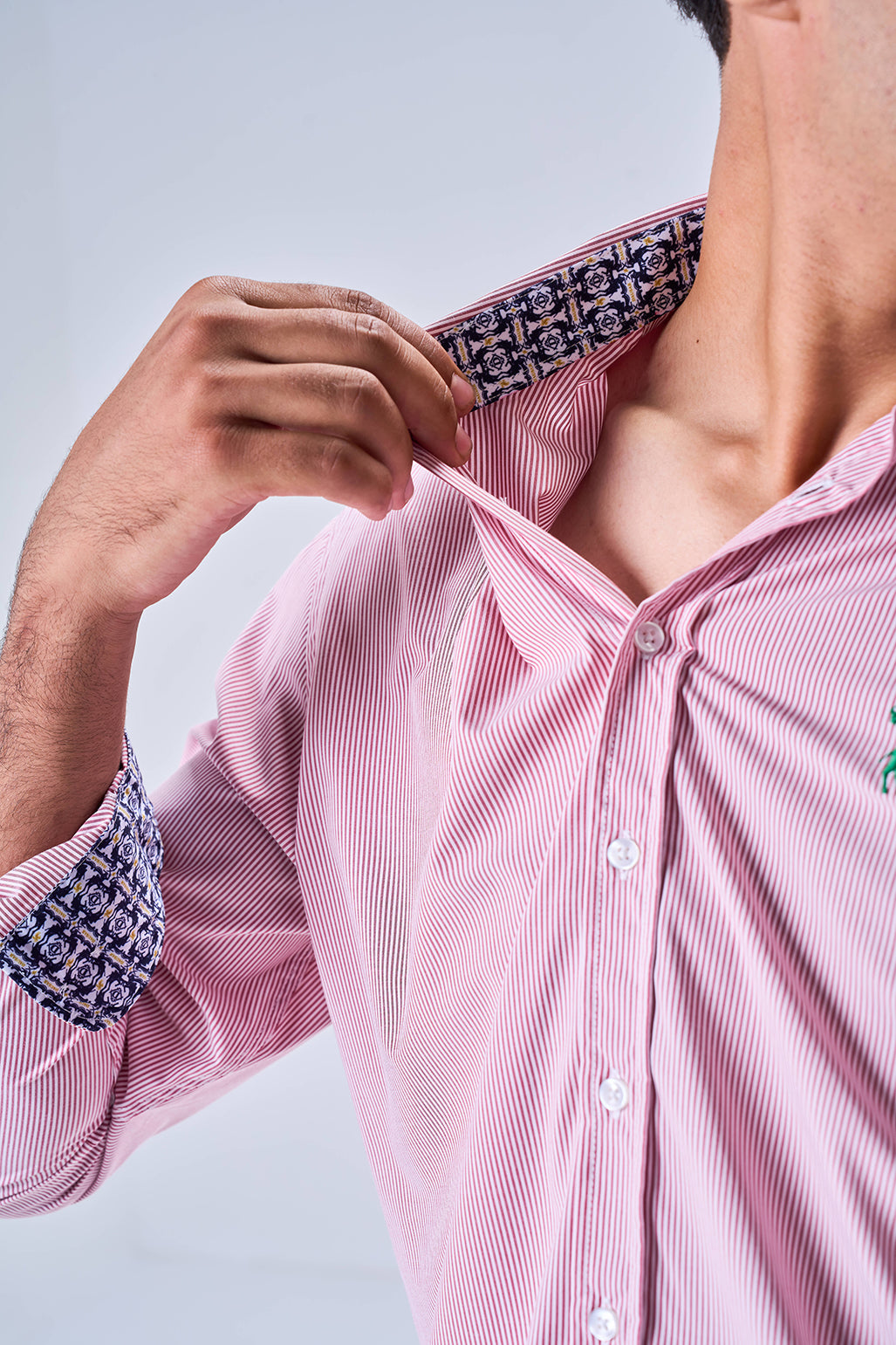 Bambo Striped Pattern (Dark Pink)