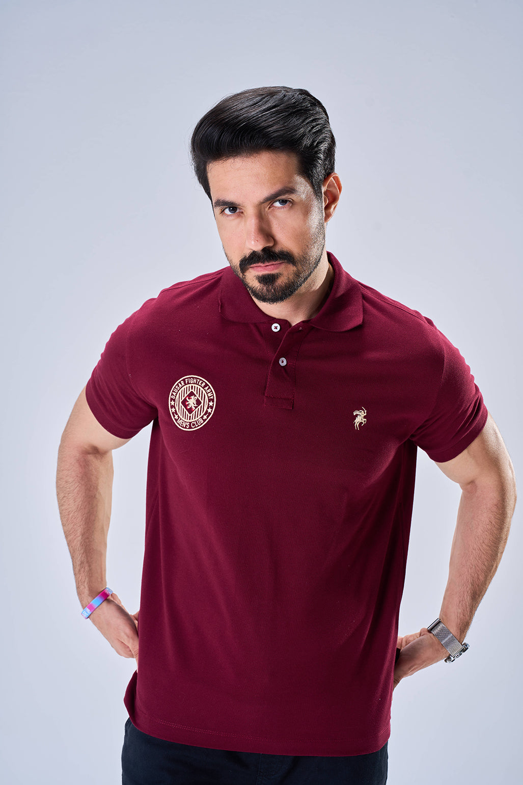 Classic Polo Badge of Honor (Maroon)