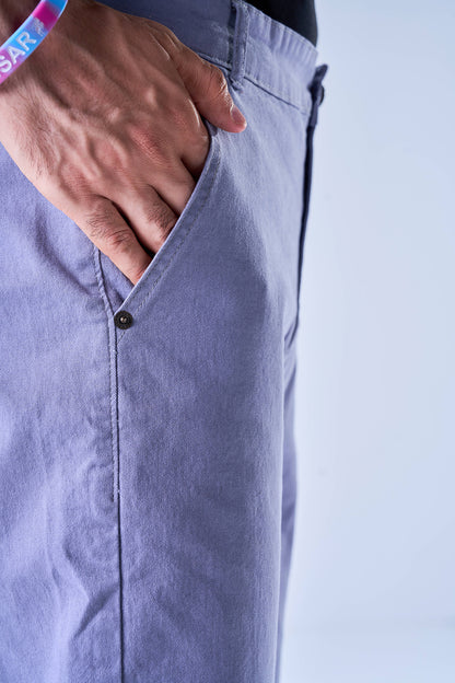 Gabardine Chino Style Trousers (Blue Bell)