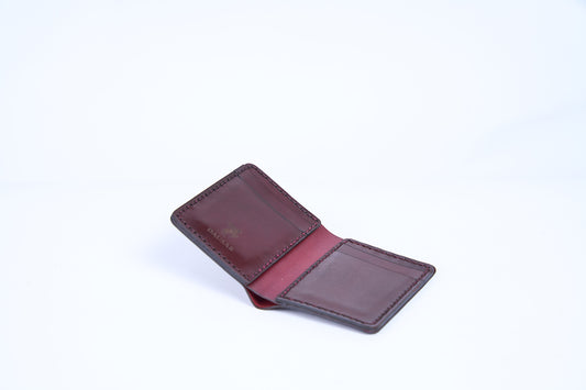 Bifold Wallet (Narrow) (Burgundy)