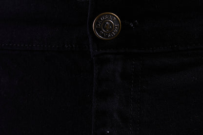 Gabardine Chino Style Trousers (Black)