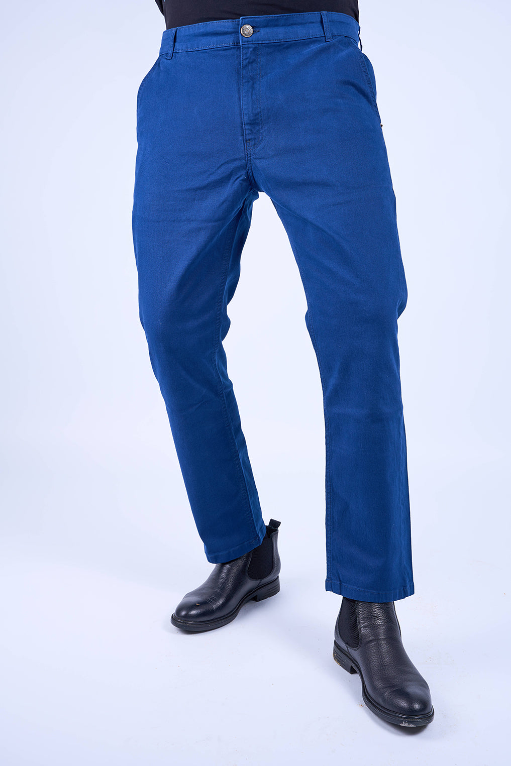 Gabardine Chino Style Trousers (Royal Blue)